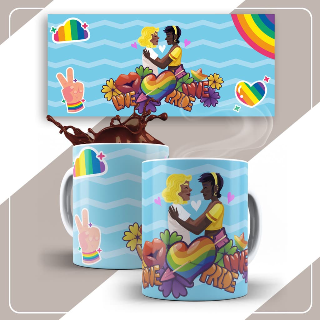 Caneca Personalizada Xicara Branca Grande Caneca de Porcelana Personalizada Amor Dia dos namorados J28