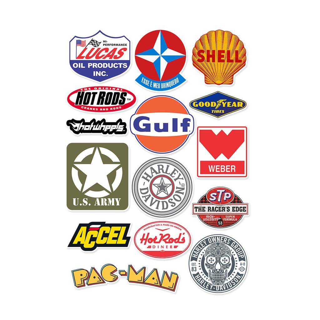 Adesivos Retrô Vintage Vidro Lata Carro Antigo 15 Unidades