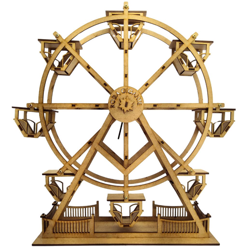 Mini Roda Gigante Rotativa Miniatura Escultura Mdf Enfeite