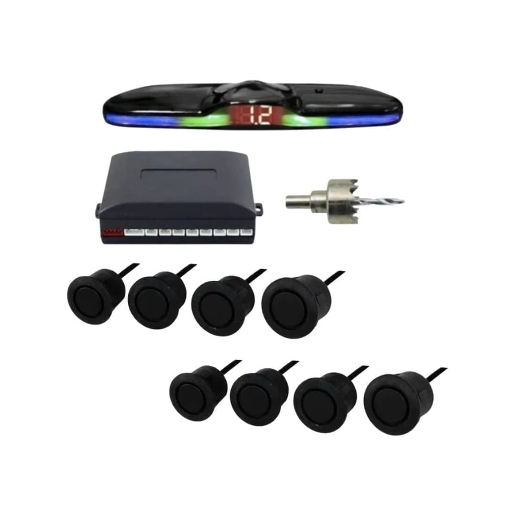 Sensor De Estacionamento 8 Pontos Com Display Emborrachado