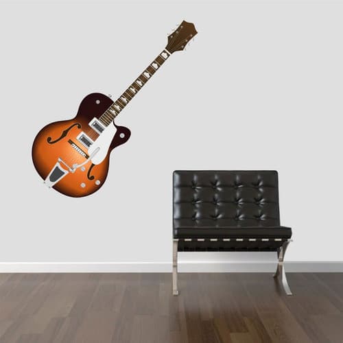 Papel de parede Adesivo Parede Quarto Guitarra Violão Acústica Música
