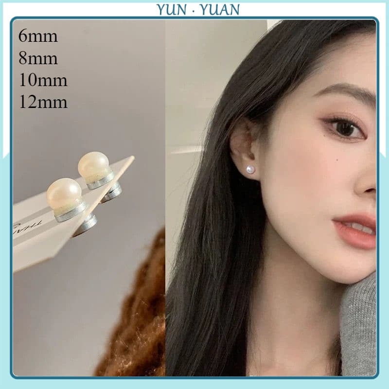 [YUNYUAN] Pérola Sem Piercing Brincos Magnéticos Dor Femininos Com Ímã De Temperamento Por Atacado