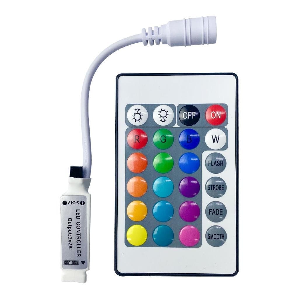 Kit 100 Controle Remoto Rgb 3528 E 5050 Com Cabo Conector Pci LEDs