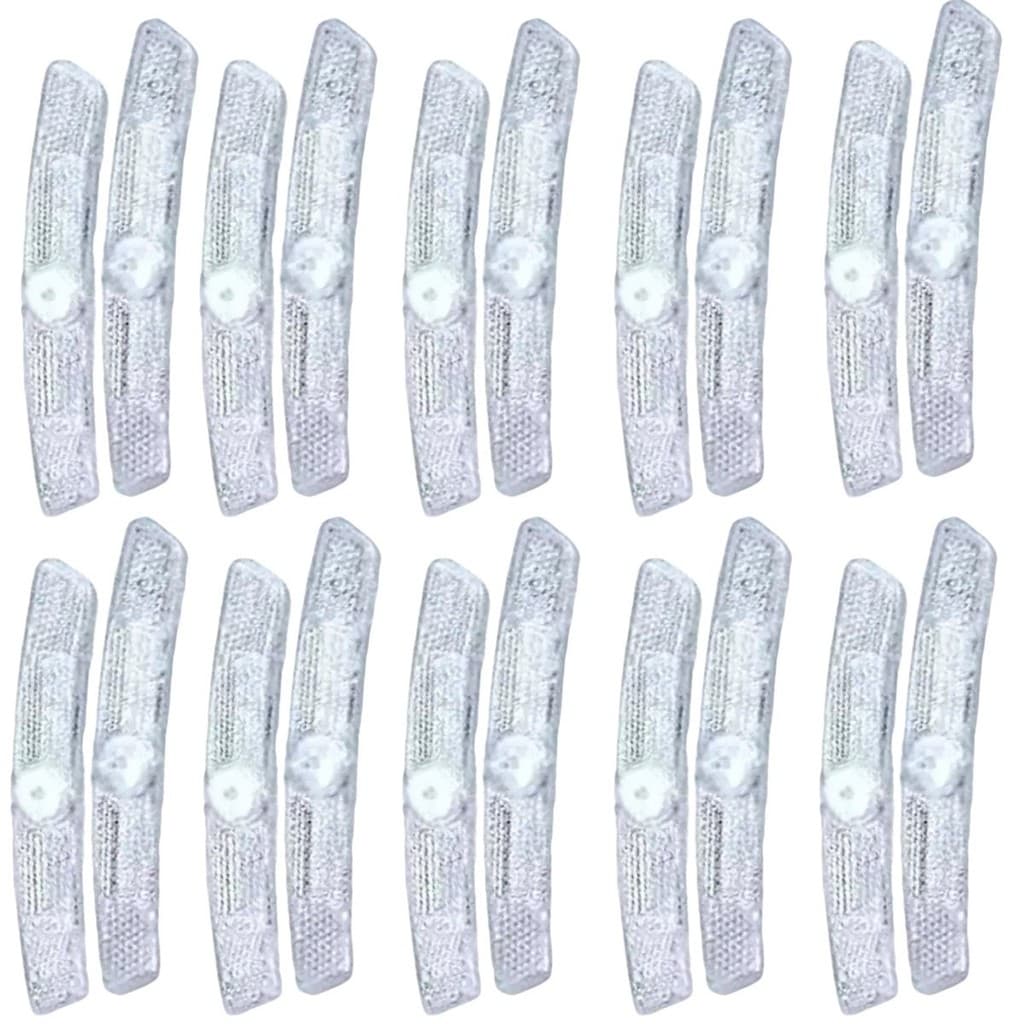 Kit 10 Pares Refletores De Raios De Bike Meia Lua C/ Fixador