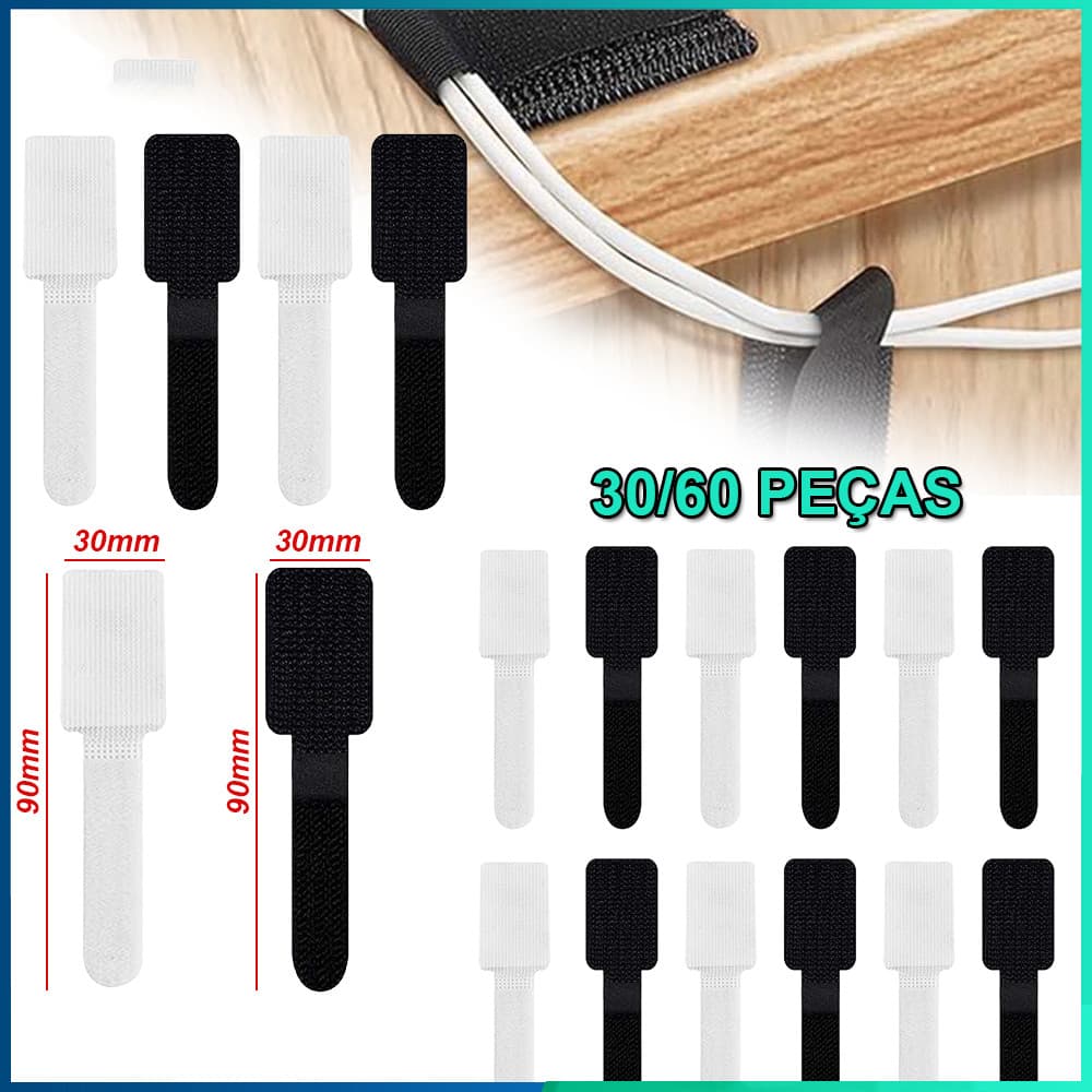30-120PCS Abraçadeiras Reutilizáveis Organizadoras De Cabo Organizador Auto-Adesivo Cintas Gerenciamento
