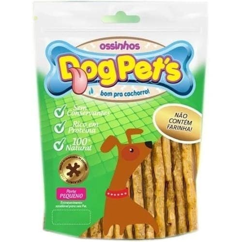 Osso Petisco Ossinhos DogPets Palito para Cães Sabor Frango 500g