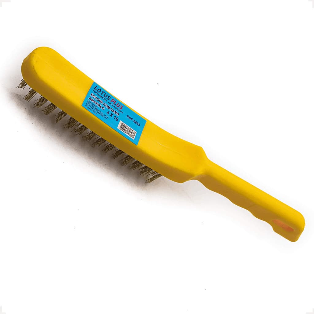 Escova De Aço Manual 4x16 Tira Ferrugem Limpeza Pesada Promoção Envio Rápido - Dm