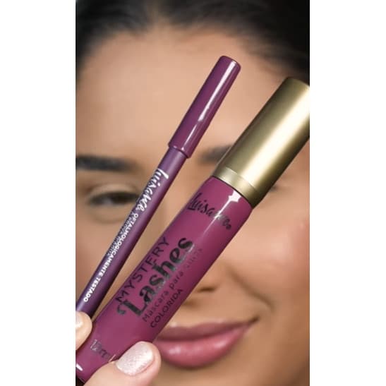 Combo Cherry Máscara de Cílios Mystery Lashes Luisance Vinho L3288 + Lapis 365 Vinho L5240