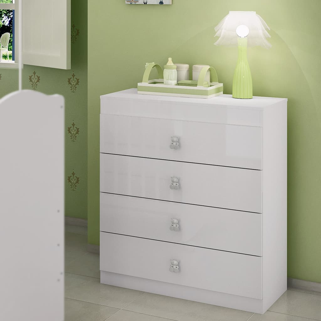 Cômoda Versátil Satriani Flex 3 cores em 1 - MDP - Branco - Móveis Estrela