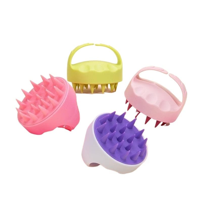 Escova De Lavagem Não Danifica O Cabelo Silicone Molhado E Seco Massagem De Dupla Utilização Banho Portátil Redondo