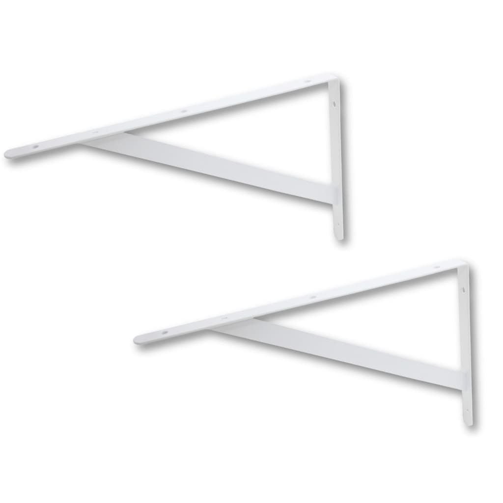 Kit 02 Suportes Mão Francesa Para Prateleira E Móveis 48,5x26cm Fertak Par Cantoneiras Longas Suporte Pesado Oficina