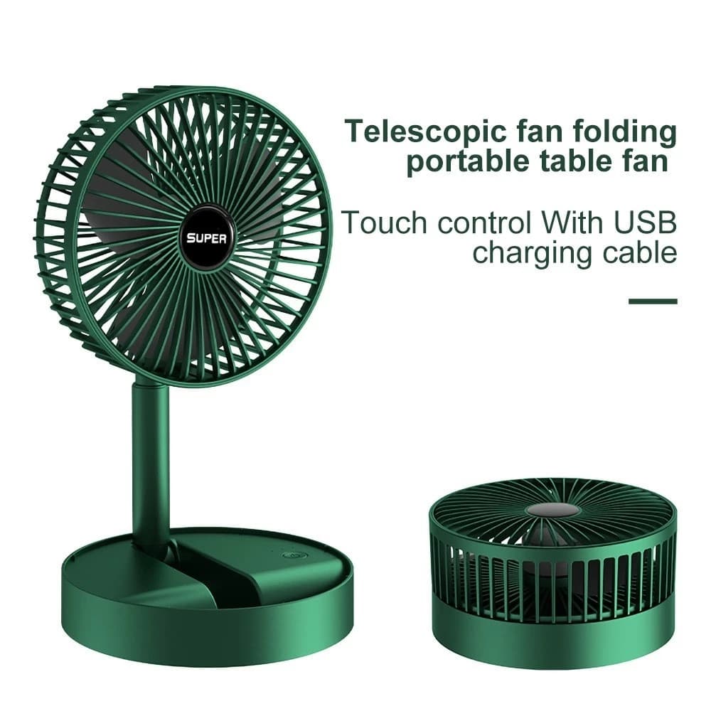 Ventilador dobrável retrátil silencioso USB recarregável retrátil de baixo ruído Mini ventilador