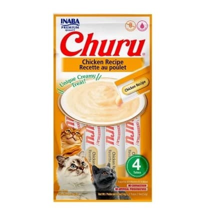 Churu De Galinha Para Gatos 56g Original Inaba Patê Cremoso Para Felinos Petisco