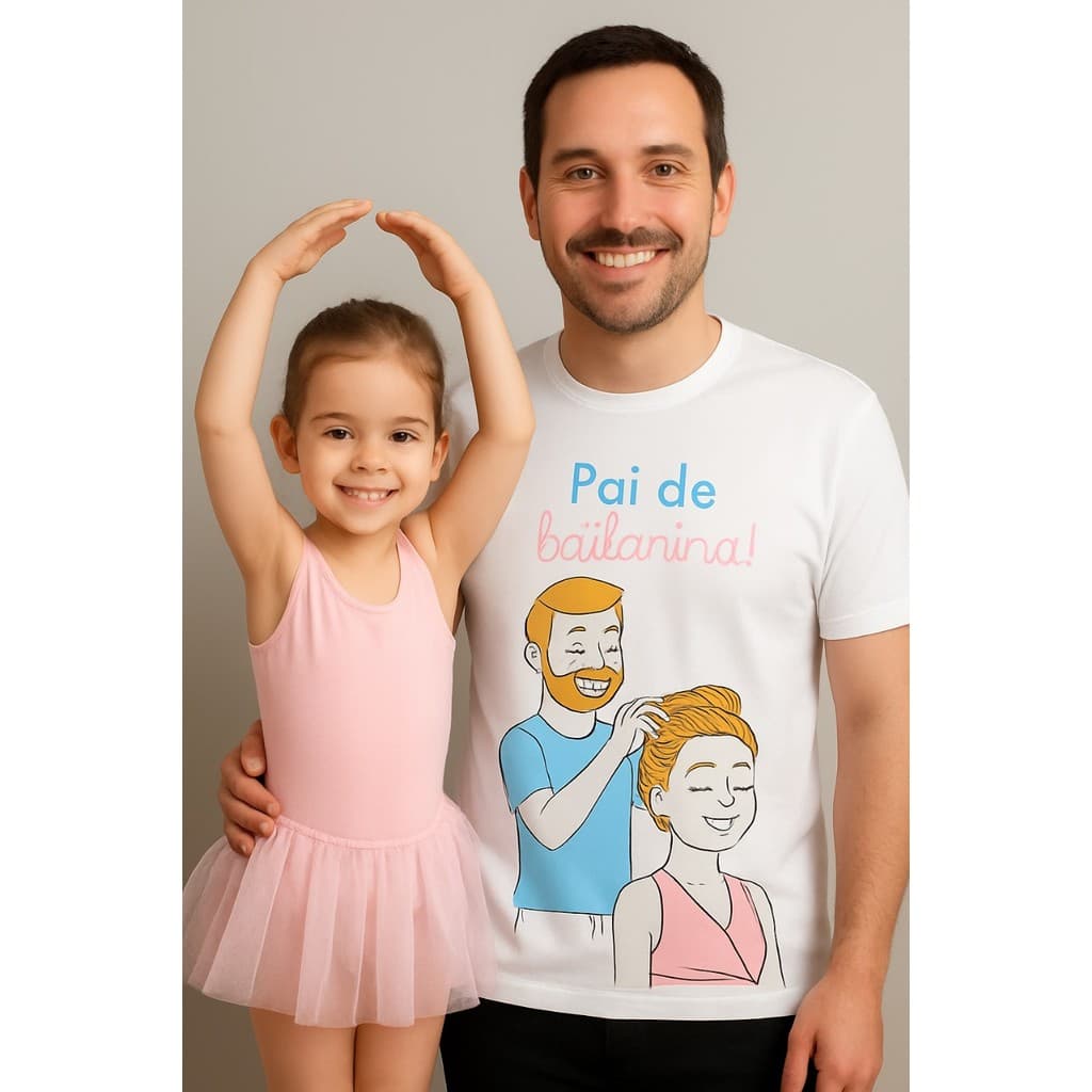 Camiseta Personalizada Pai De Bailarina Dia Dos Pais Data Comemorativa