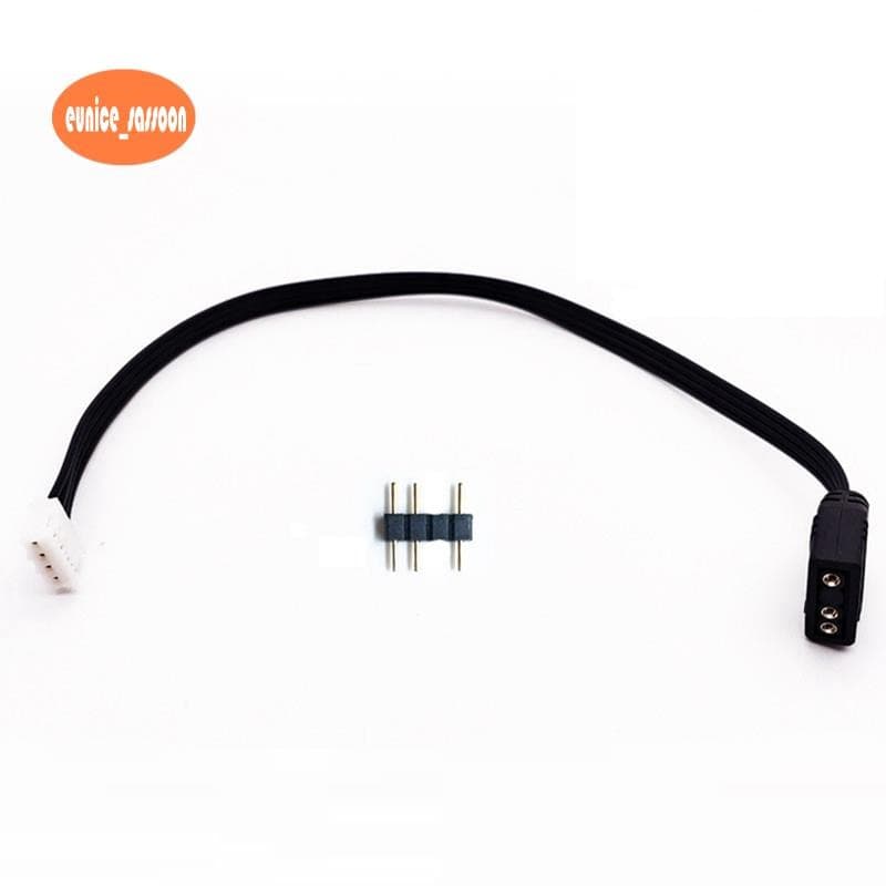 Cabo Conversor De 4 Pinos Para 5V ARGB 3 Adaptador De Ventilador Controlador