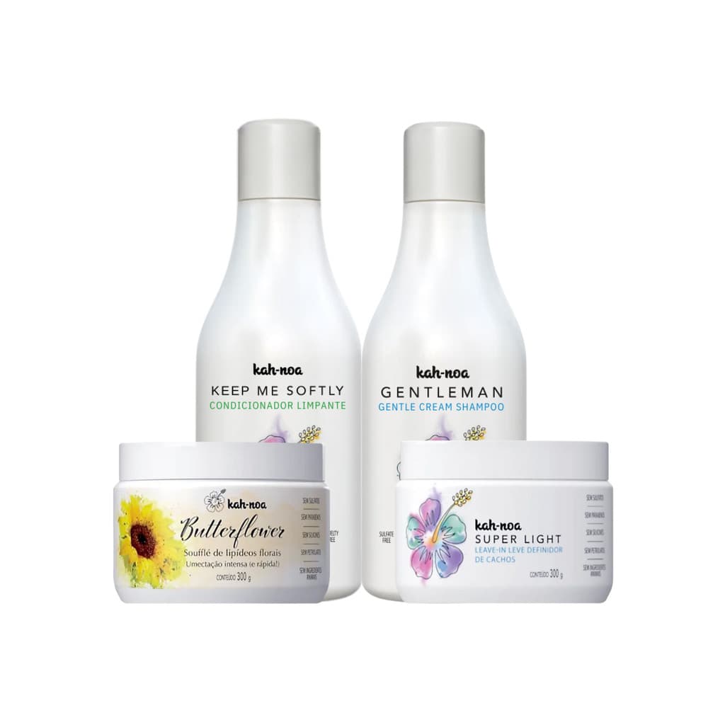Kit Shampoo, Cond 300ml , Butterflower E Super Light Kah-noa