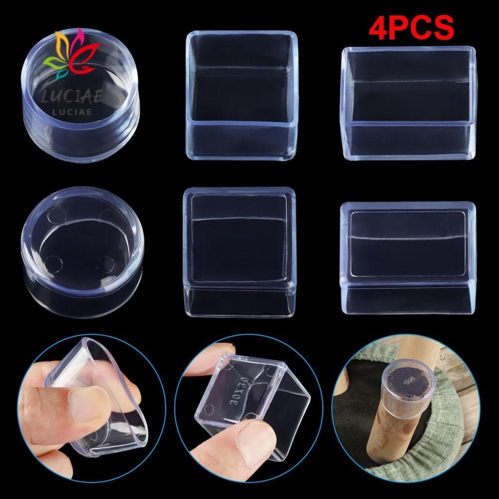 LUCIAE 4 Unidades/Conjunto Protetores De Piso De Mesa Para Pés De Móveis Meias Almofadas De Silicone