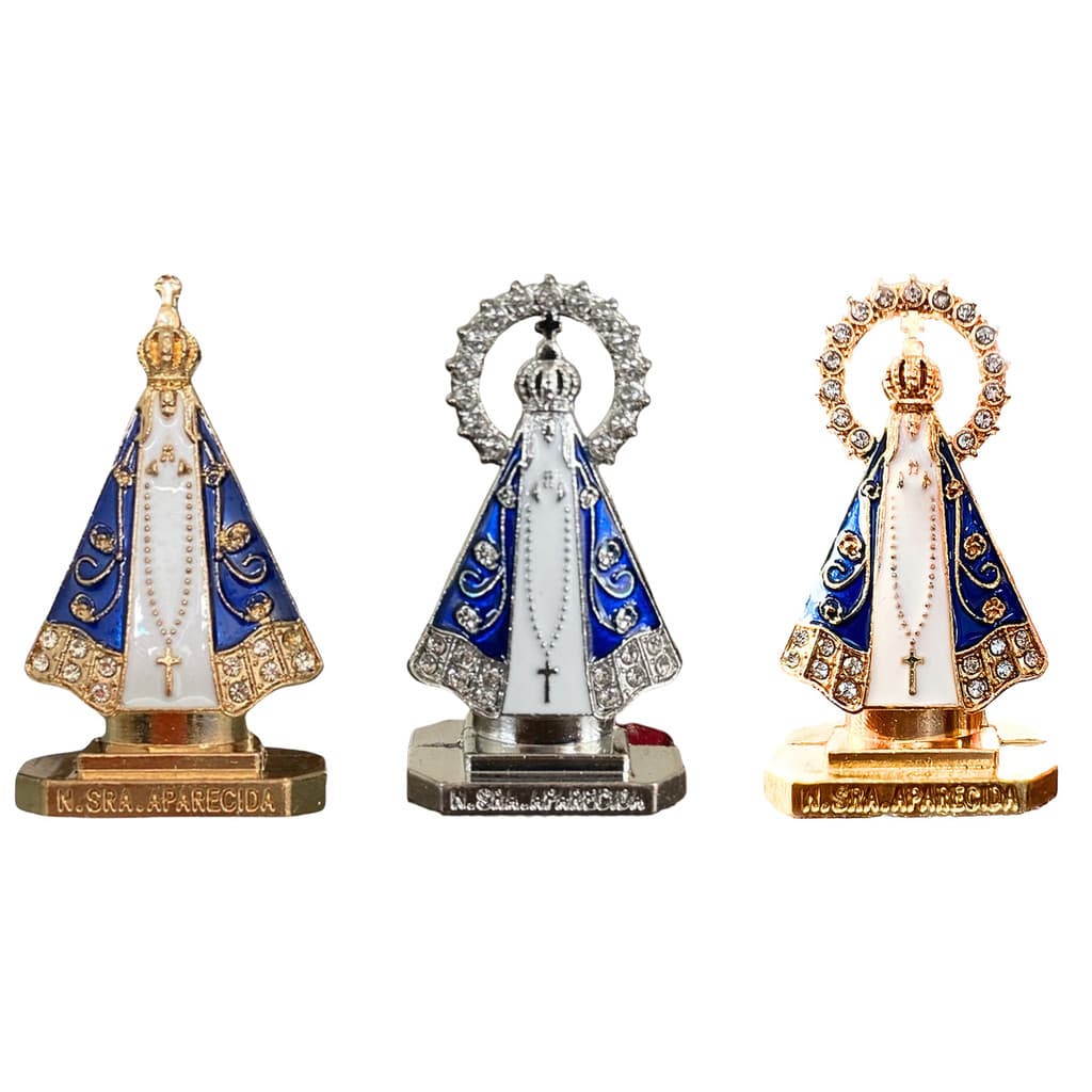 Kit C3/6/12 Carruagem de Nossa Senhora Aparecida em Metal - 5.5cm