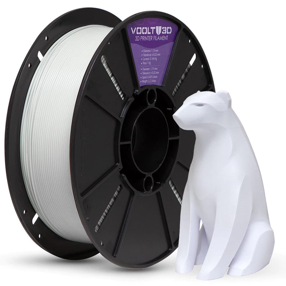 Filamento PLA Branco Velvet - 1KG