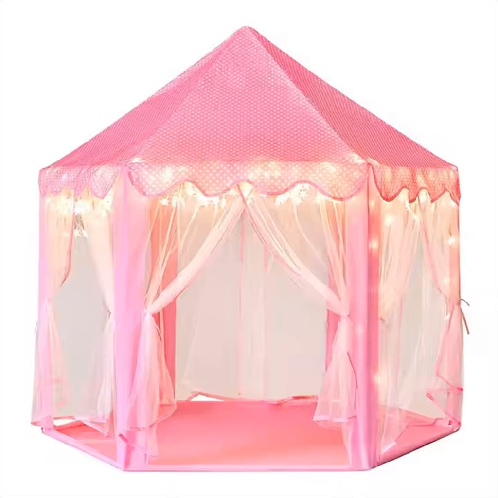 Castelo Princesa Luz Transportável Acampamento Leitura Bonita Cabana Tecido Plástico Torre Crianças