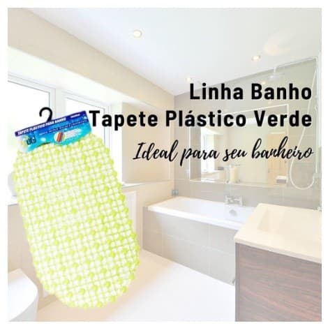 Tapete Para Box Banheiro Roxo Antiderrapante C/ Ventosas 66x36cm - 123Util