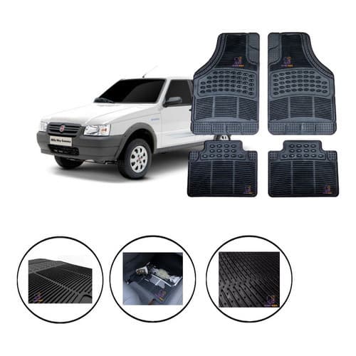 Jogo Tapete Carpete Borracha Fiat Uno 2004 A 2012