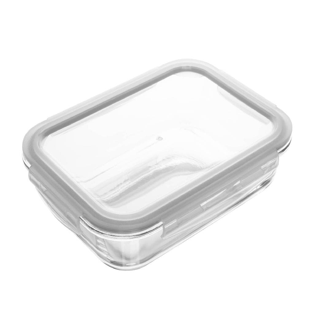 Pote Hermético Vidro 1L Tampa Branca Plástico Lyor Marmita