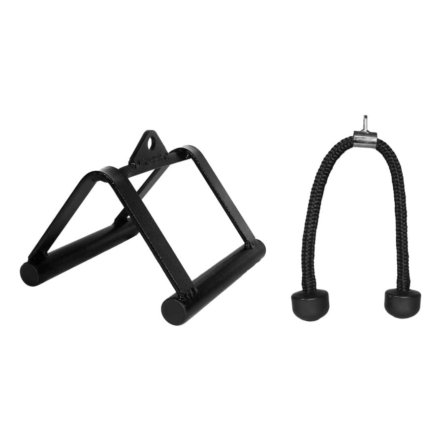 Triangulo Remada Reto + Puxador Corda Tríceps Musculação