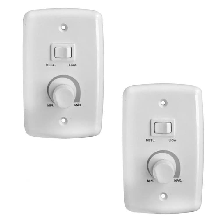 KIT 2 CONTROLE VENTILADOR 4X2 400W BIVOLT RIMA OSCILANTE