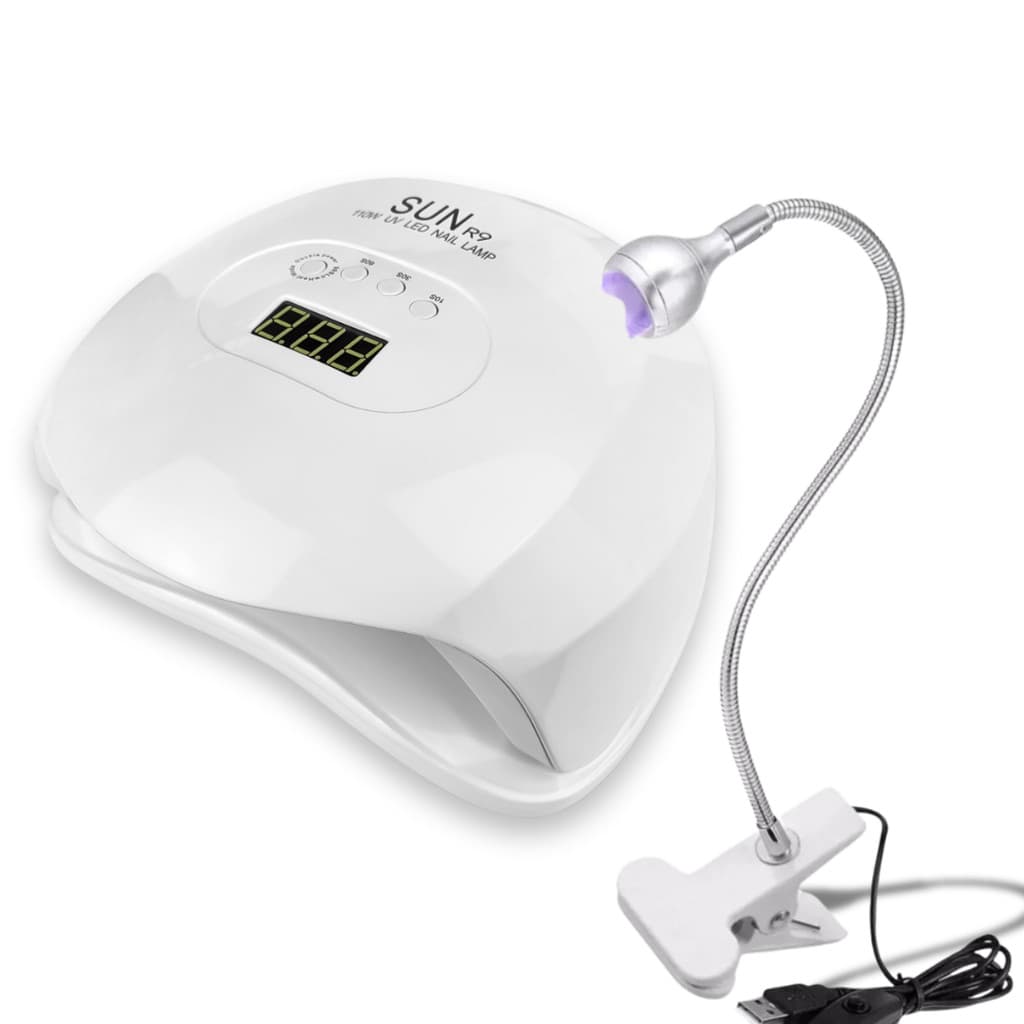 Kit Cabine Sun R9 X 36 LEDS 110w + Lanterna Clip UV Secagem Unha Gel