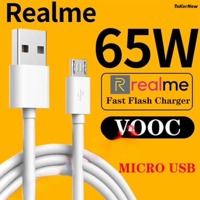 ToKerNew 100% realme carregamento 5A VS tilde recan Micro USB VOOC Flash carregamento rápido Android V8 cabo de dados C2
