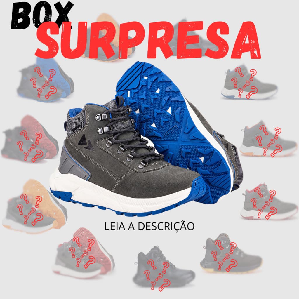 Bota Coturno Masculina Couro Legítimo Box Surpresa Estilo Adventure Sola EVA Confortável Exclusivo