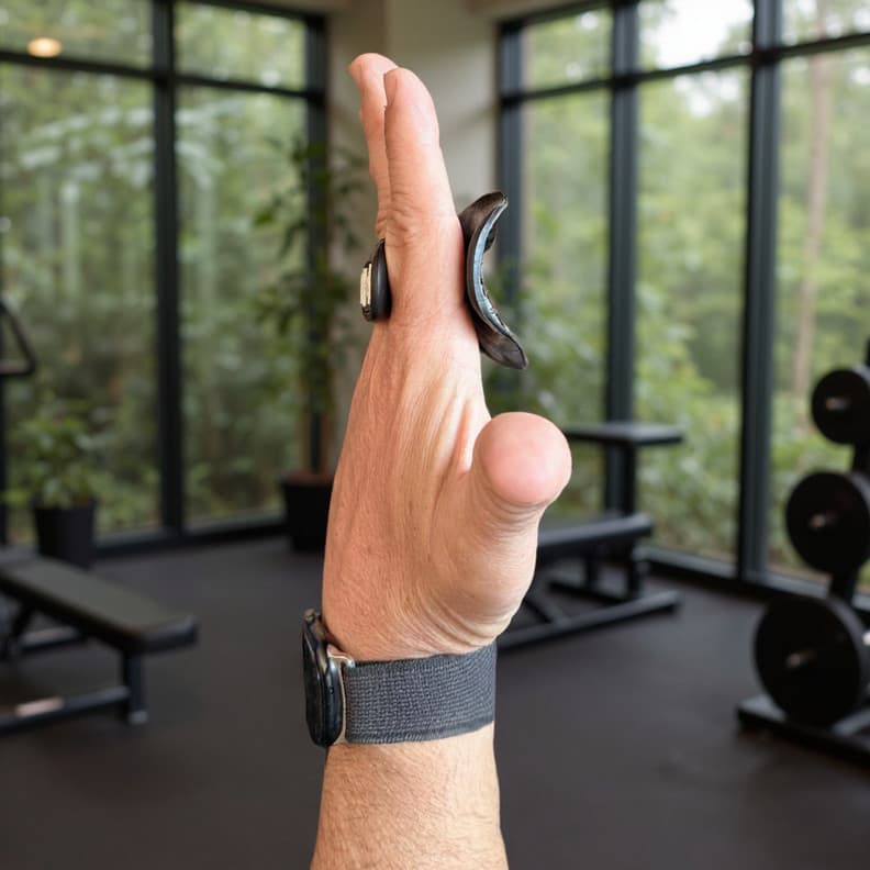Luva Compacta Para Musculação C/ Palma Reforçada e Apoio Entre Os Dedos