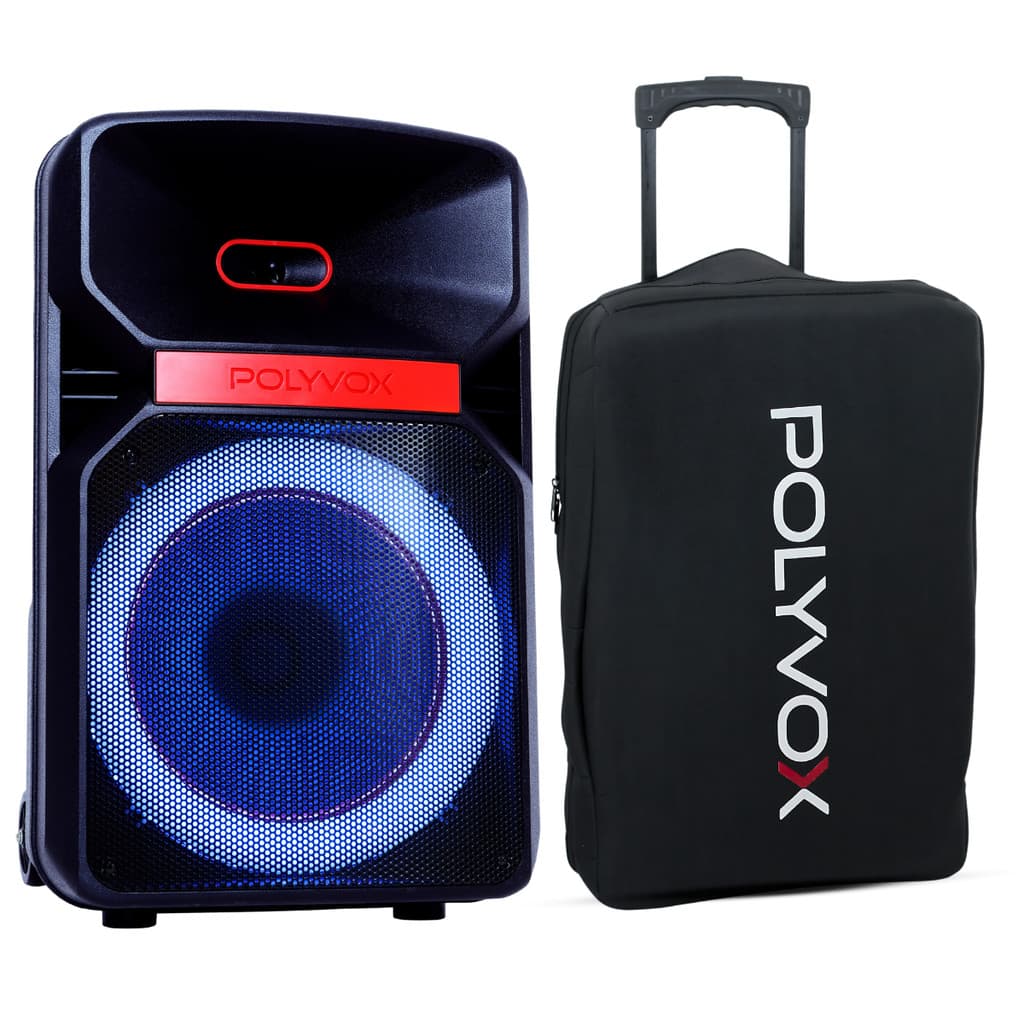 Caixa Amplificada Polyvox XC-812 600W 7h bateria + Case