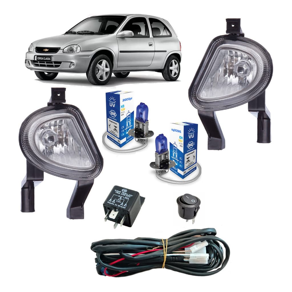 Farol De Milha kit Corsa 2002 2001 2000 Classic 2003 A 2009