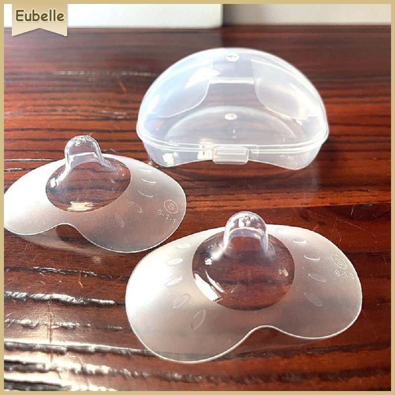 2 Pçs Protetor De Mamilos Naturais De Silicone Para Amamentação Com Estojo De Transporte