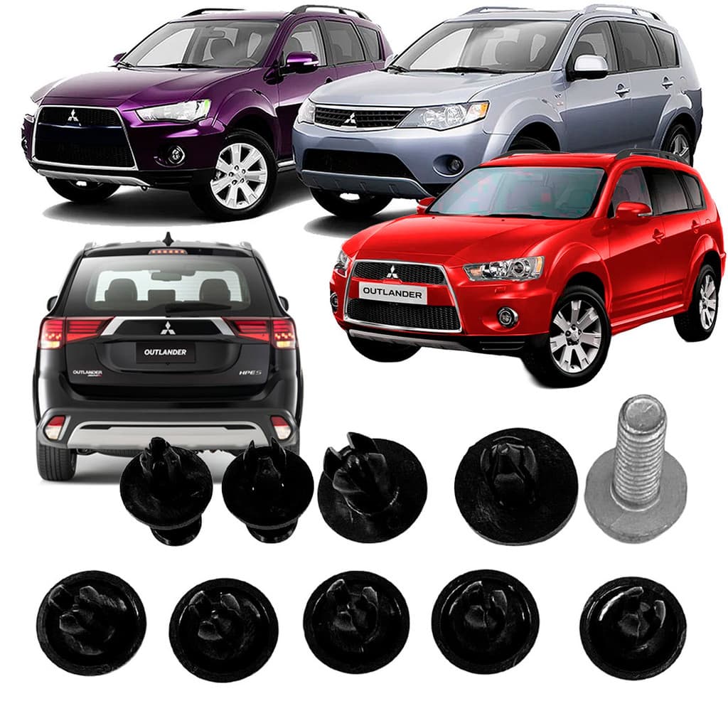 kit 10 presilhas parabarro dianteiro outlander 2007 a 2013