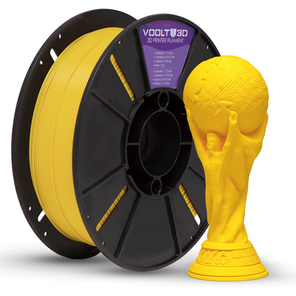 Filamento PLA Amarelo Velvet - 1KG