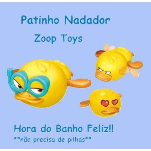 Patinho Nadador Para Banho E Piscina - Funciona à Corda - Não Usa Pilhas