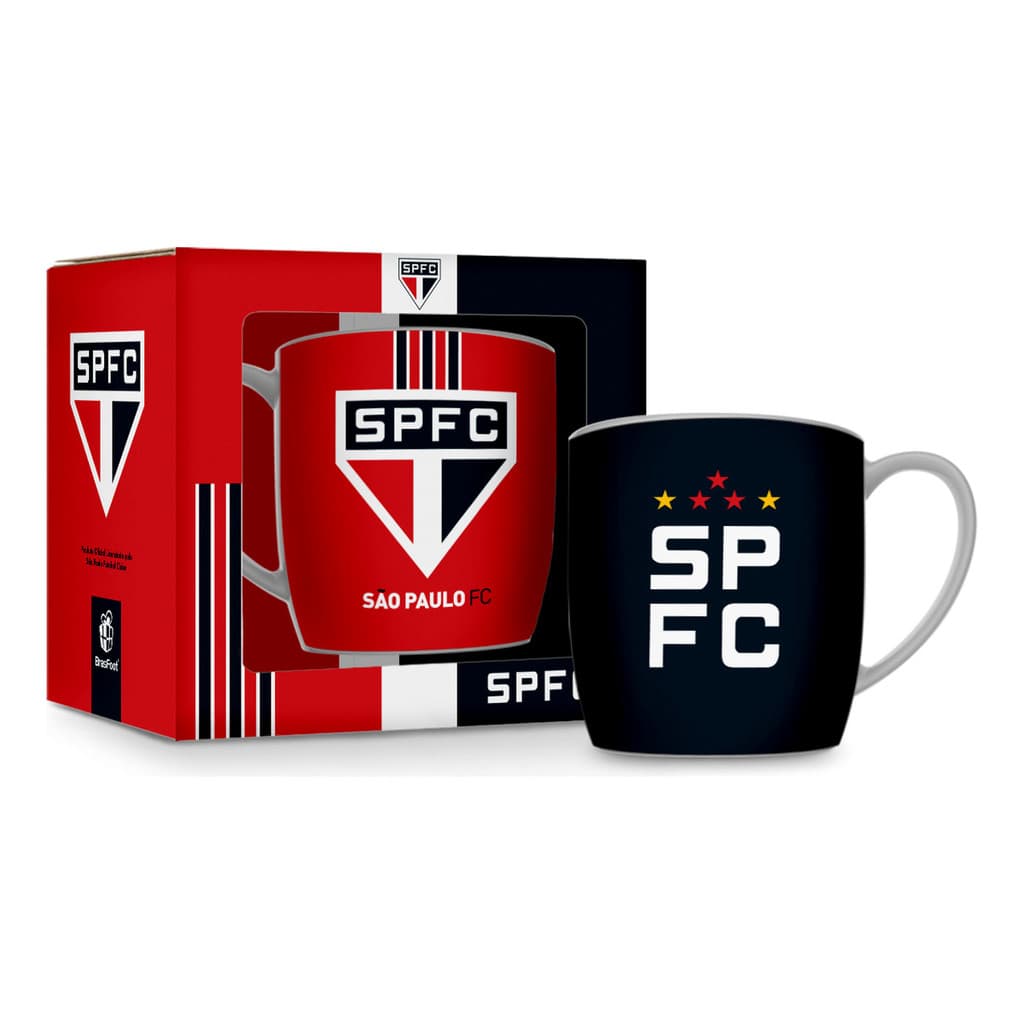 Caneca do São Paulo Tricolor FC Presente Porcelana 300ml