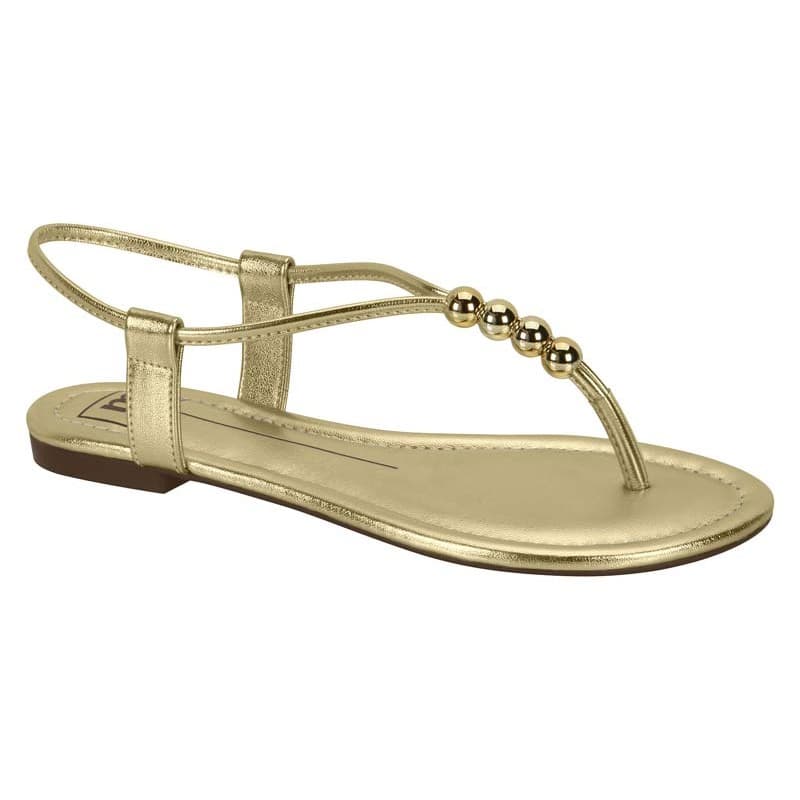 Sandália Flat Moleca Metalizado Premium 5429.429