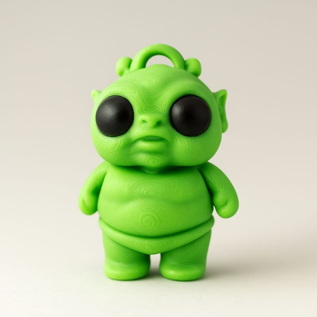 Chaveiro Alien Flexível Flexi Dave Criatura Espacial Articulada Geek Divertido Portátil