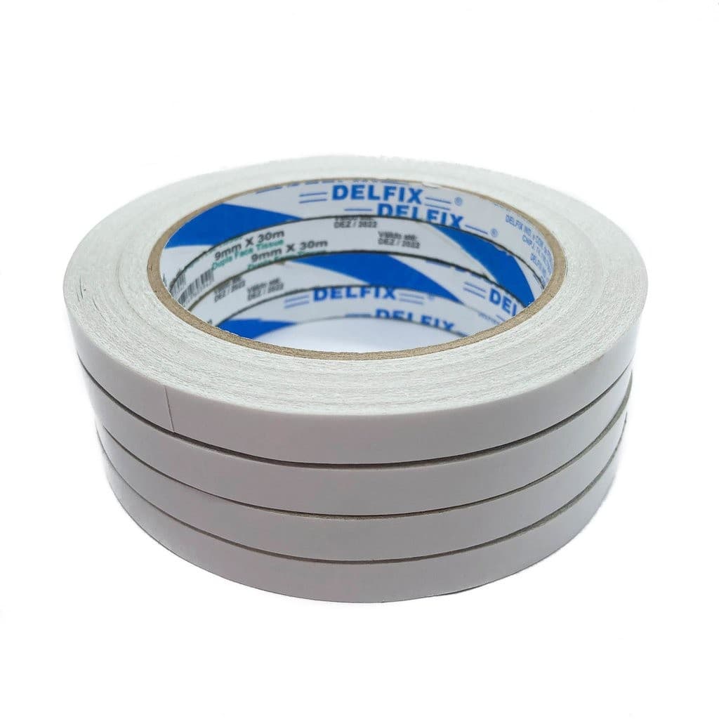 Fita Adesiva Dupla Face Delfix 0,9mm x 30m Artesanato Laços Tiaras Delfix