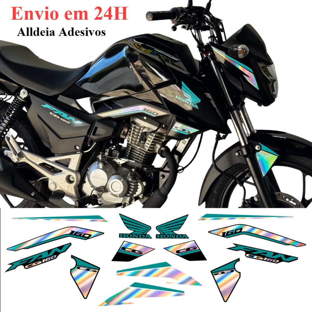 Adesivos holografico fan 160 2025 kit faixas