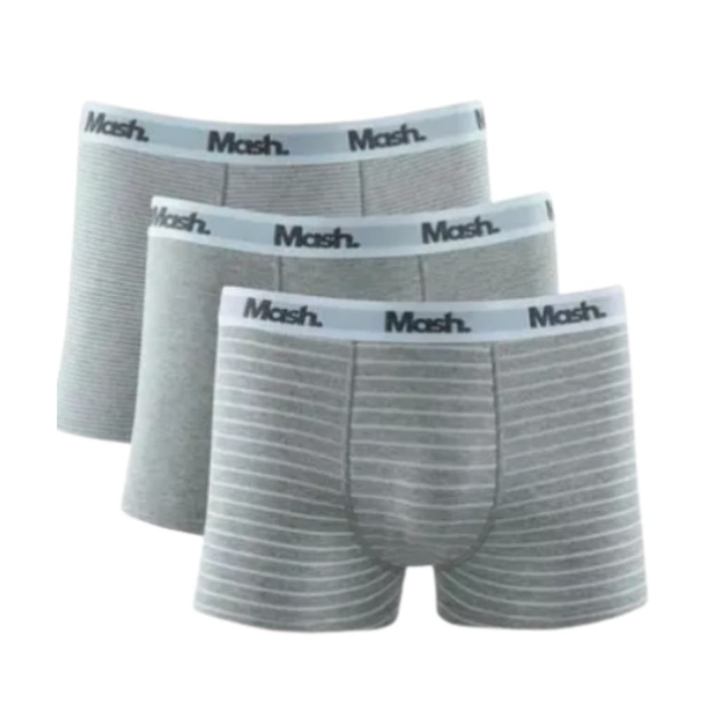 Kit 3 Cuecas Boxer Adulto com Elástico Personalizado Mash 110.38