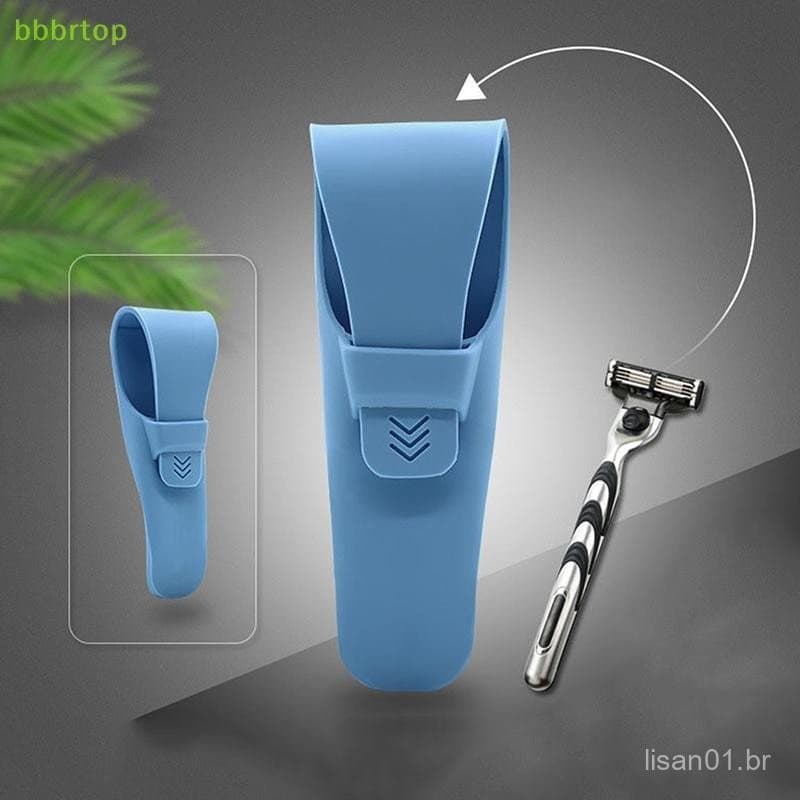 bbbrtop Silicone Navalha Portátil Titular Caixa Manual Barbeador Protetor Capa À Prova Dwaterproof Água Acessórios De Ba