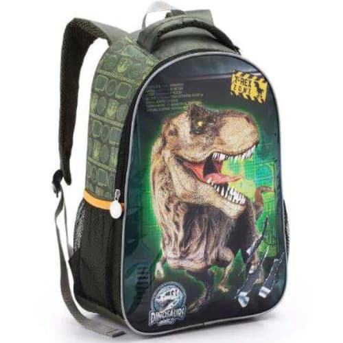 Mochila de Costas Escolar Infantil Dinossauro T Rex Seanite