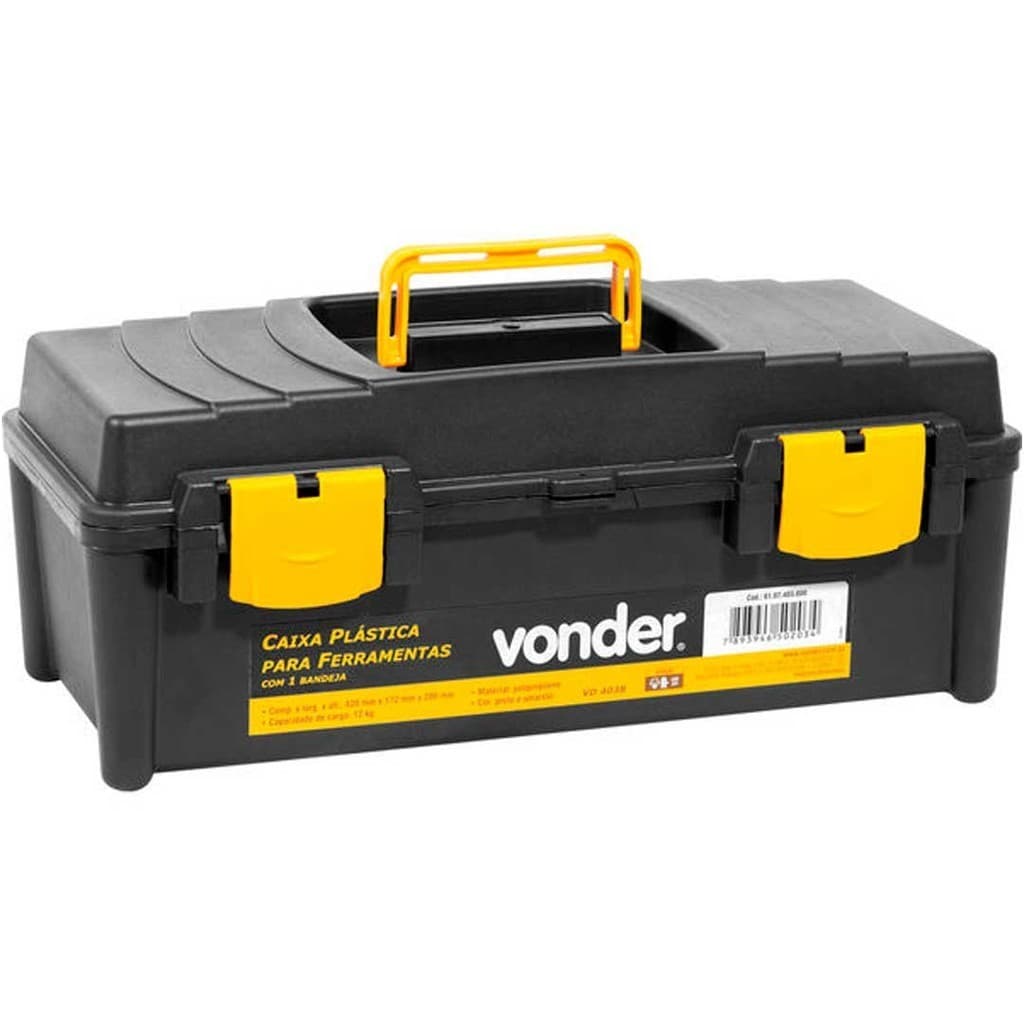 Caixa Plastica com 1 Bandeja 420x172x200mm VD4038 - Vonder