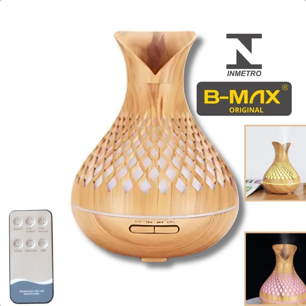 Difusor de Óleo Essencial Ultrassonico Umidificador Led Aromaterapia