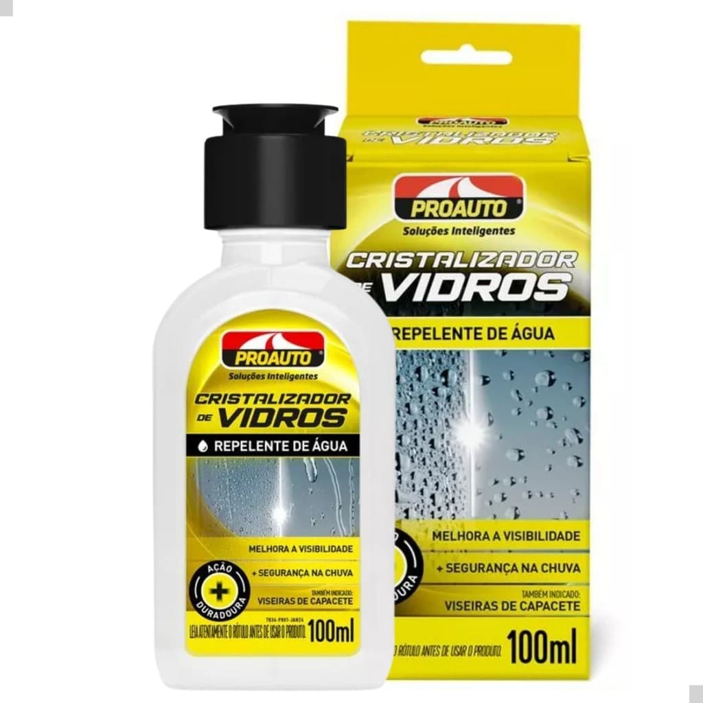 Cristalizador Vidro Repele Agua Parabrisa Carro Box Capacete